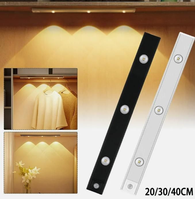 LED PIR Motion Sensor Cabinet Light – USB Rechargeable, Wireless & Stick-On