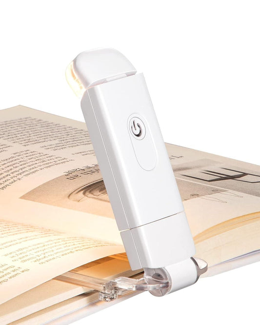 USB Rechargeable Book Light | LED Clip-On Reading Lamp | Adjustable Brightness | Eye Protection | Portable & Flexible | Bedside & Study Desk Light