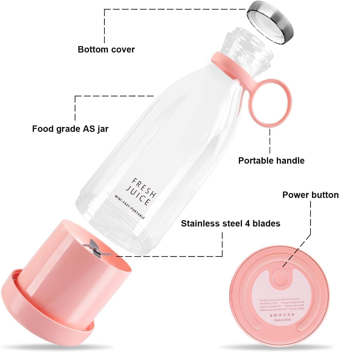 Traveller Portable Mini Juice Blender – USB Rechargeable & Compact