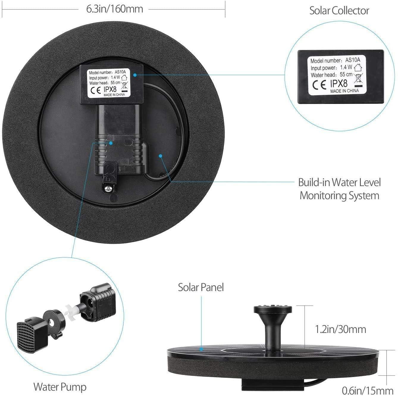 Fountain Solar Power Floating Water Pump | 7V 1.4W for Pool, Pond & Garden