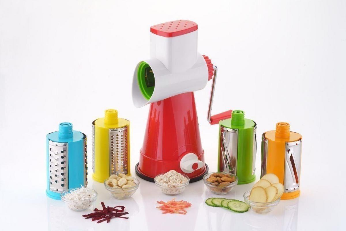 4-in-1 Rotary Drum Vegetable Grater & Slicer | Multifunctional Kitchen Tool