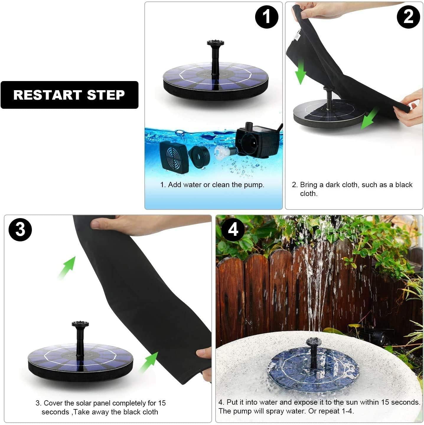 Fountain Solar Power Floating Water Pump | 7V 1.4W for Pool, Pond & Garden