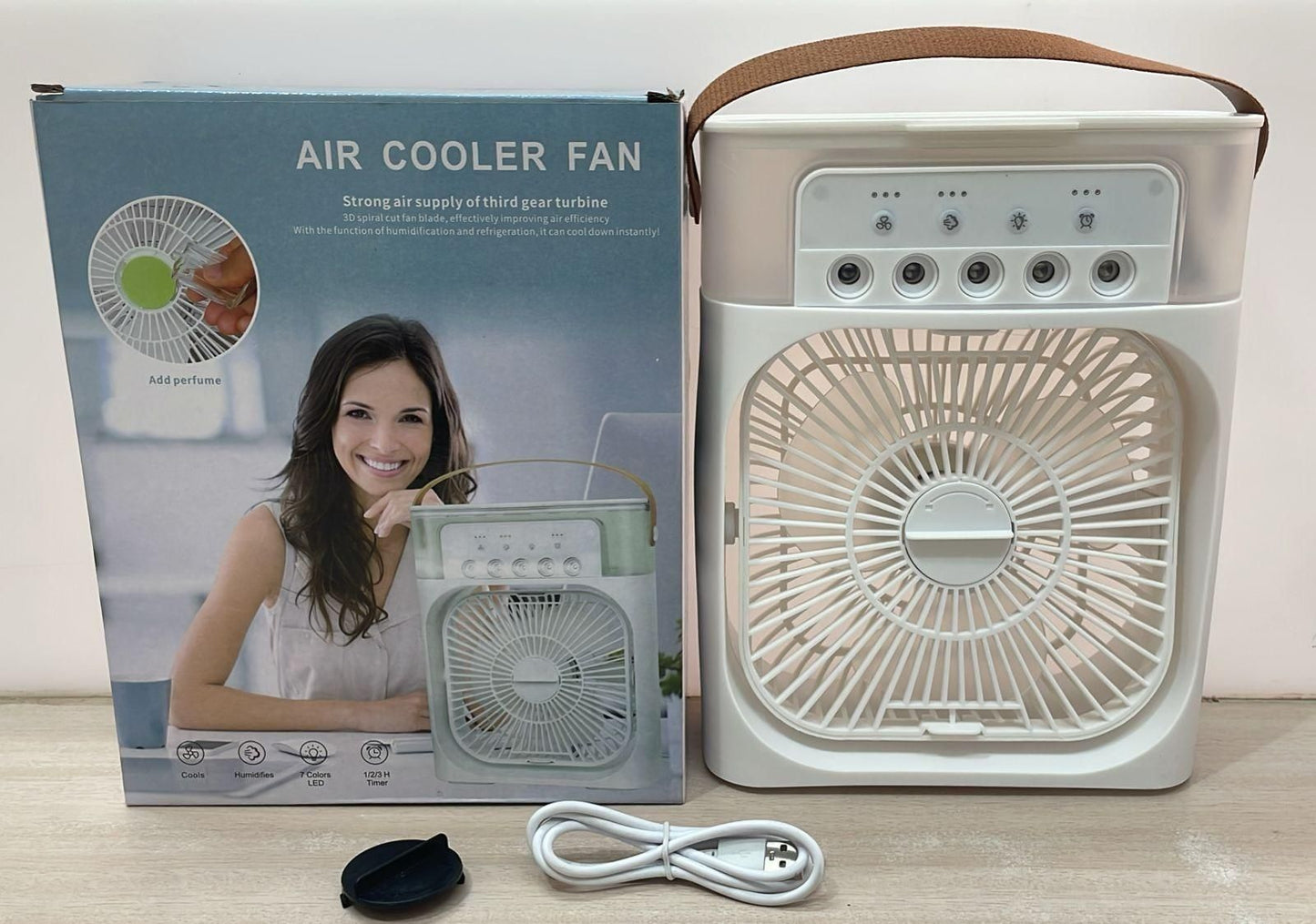 Water Spray Mist Fan | USB Air Cooler & Portable Humidifier for Home