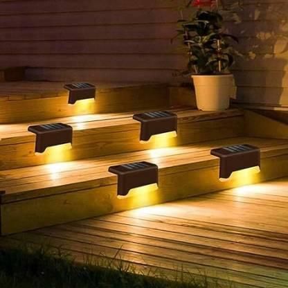 Solar Deck Lights Outdoor | Waterproof LED Lights (Pack of 4)