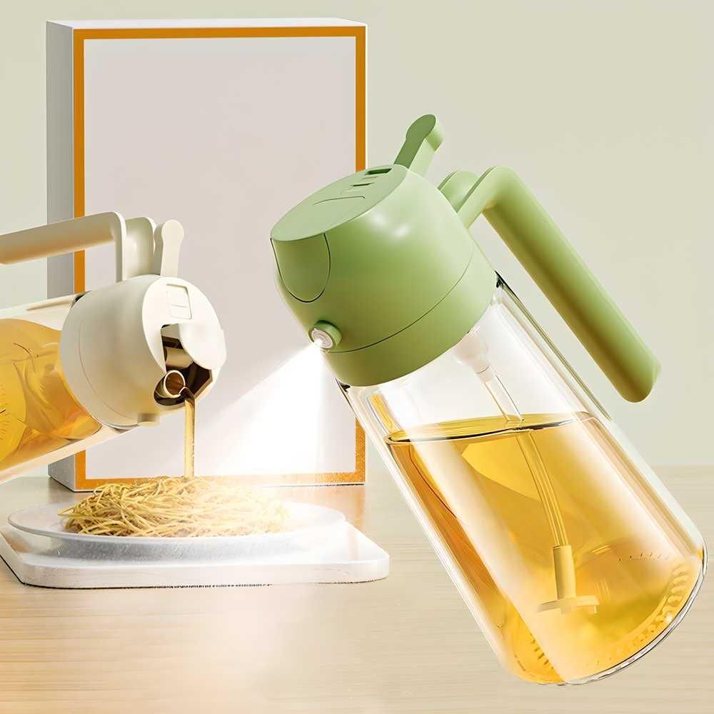 500ml Portable Glass Oil Sprayer & Dispenser | Dual Function for Cooking & BBQ