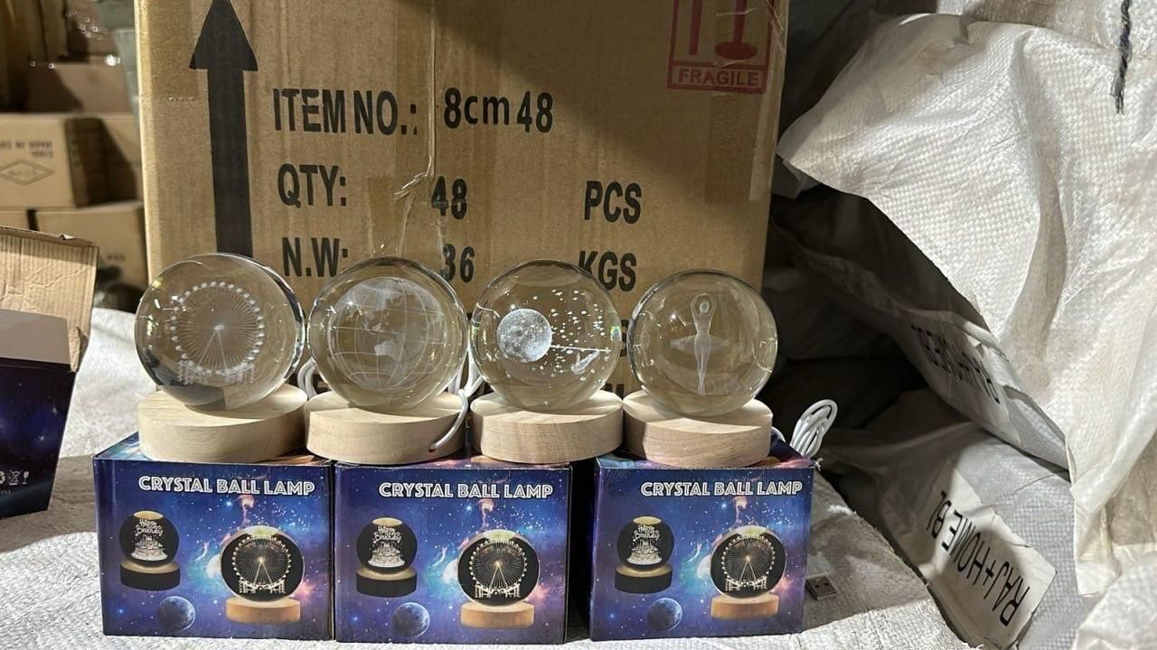 3D Crystal Lamp Ball – Elegant & Decorative LED Light